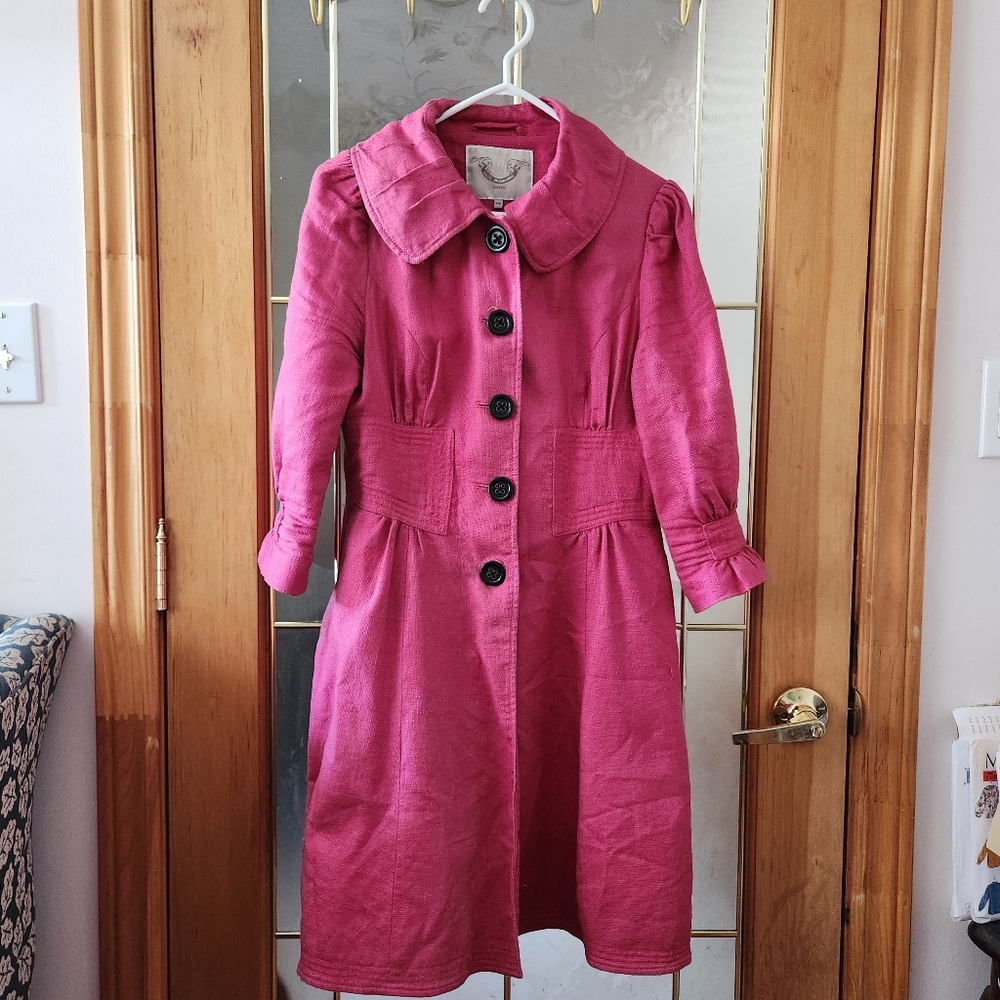 Pink Linen RW&Co Coat size M